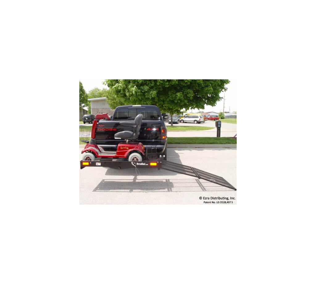 Live Image Side View of Versahaul Vehicle Extra Large Manual Carrier for Mobility Scooters