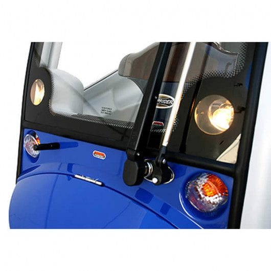 Wind Screen View of Shoprider Flagship Cabin Enclosed Mobility Scooter