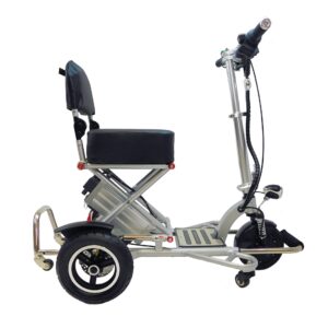 Side View of Enhance Mobility Triaxe Sport Heavy Duty Folding Travel Mobility Scooter
