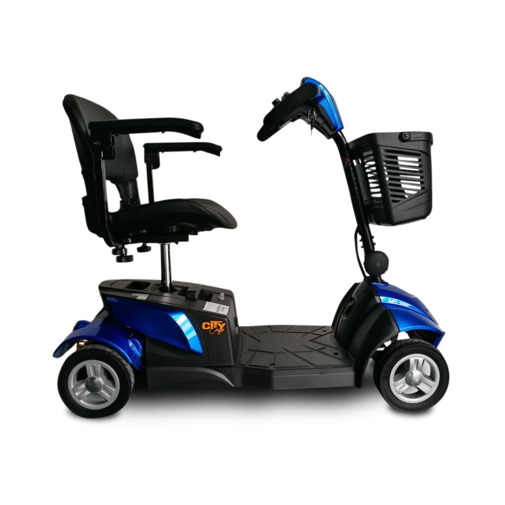 EV Rider CityCruzer Blue Full Side View