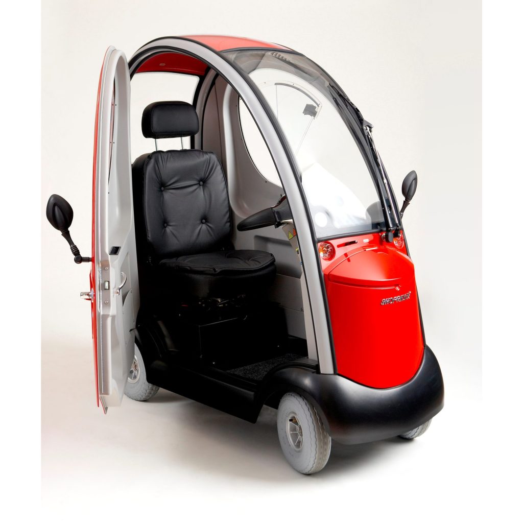 Inside View of Shoprider Flagship Cabin Enclosed Mobility Scooter