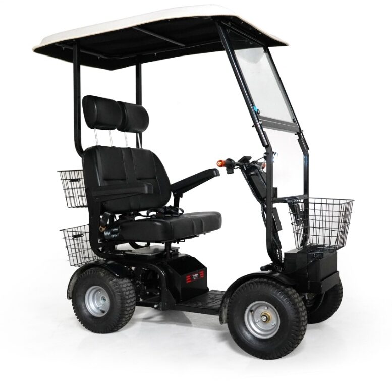 Cheetah Ninja ADA two-seater canopy mobility scooter and golf cart