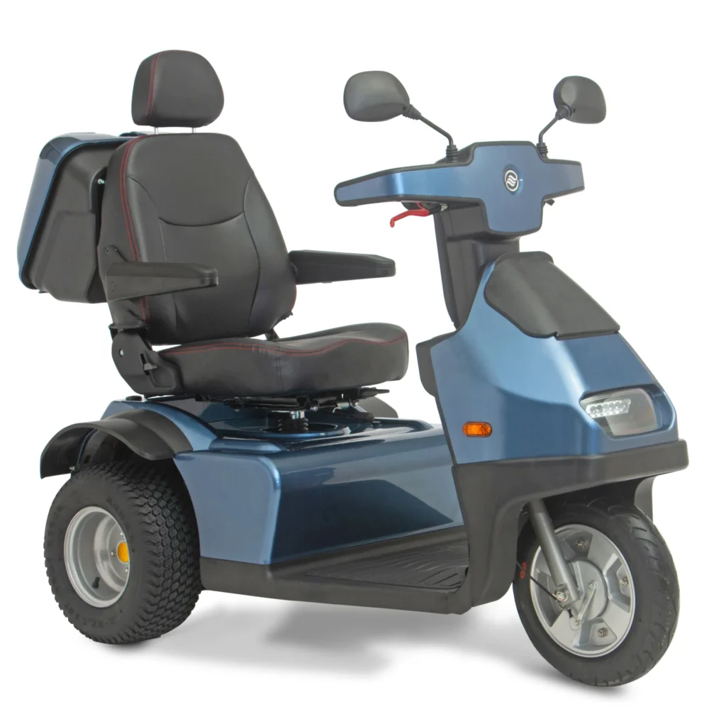 Blue Afiscooter S3 Mobility Scooter with Golf Tire