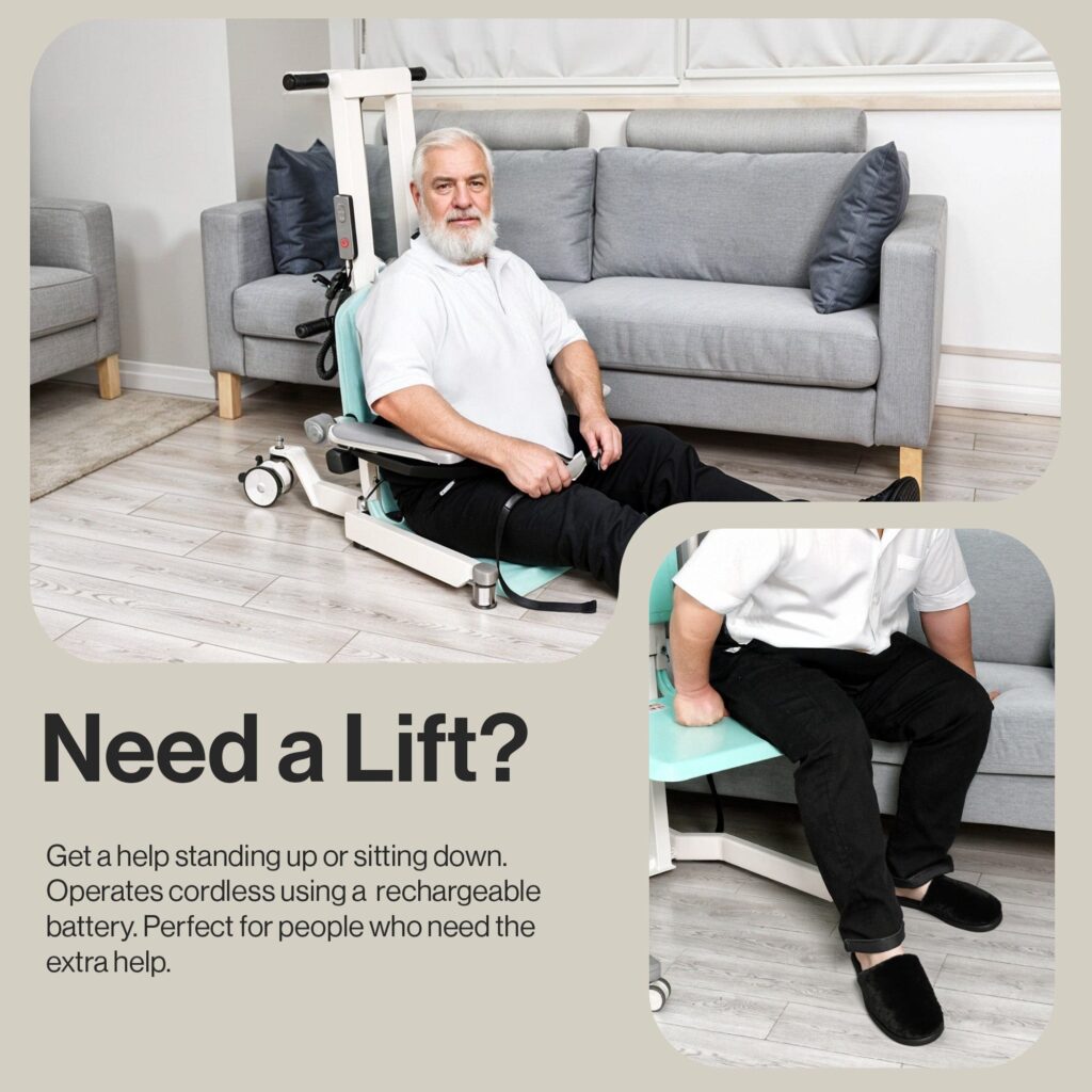 SuperHandy GoRise TX Patient Transfer Lift 500 lb Capacity, Portable Floor-to-Stand with Ergonomic Support view 6
