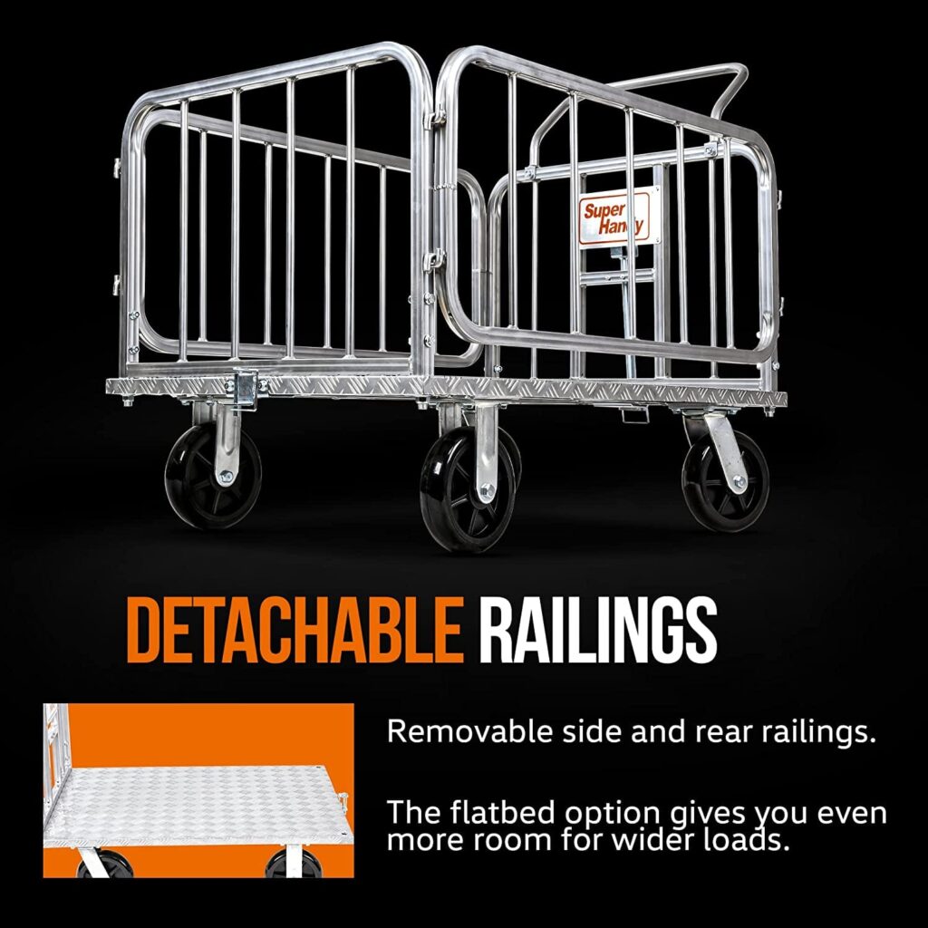 SuperHandy Platform Truck and Trailer - 1200Lb Capacity, Connects Directly to Utility Tugger view 5