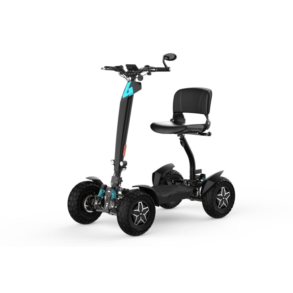 MIA FOUR X4 with the optional seat fitted, rear three quarter view