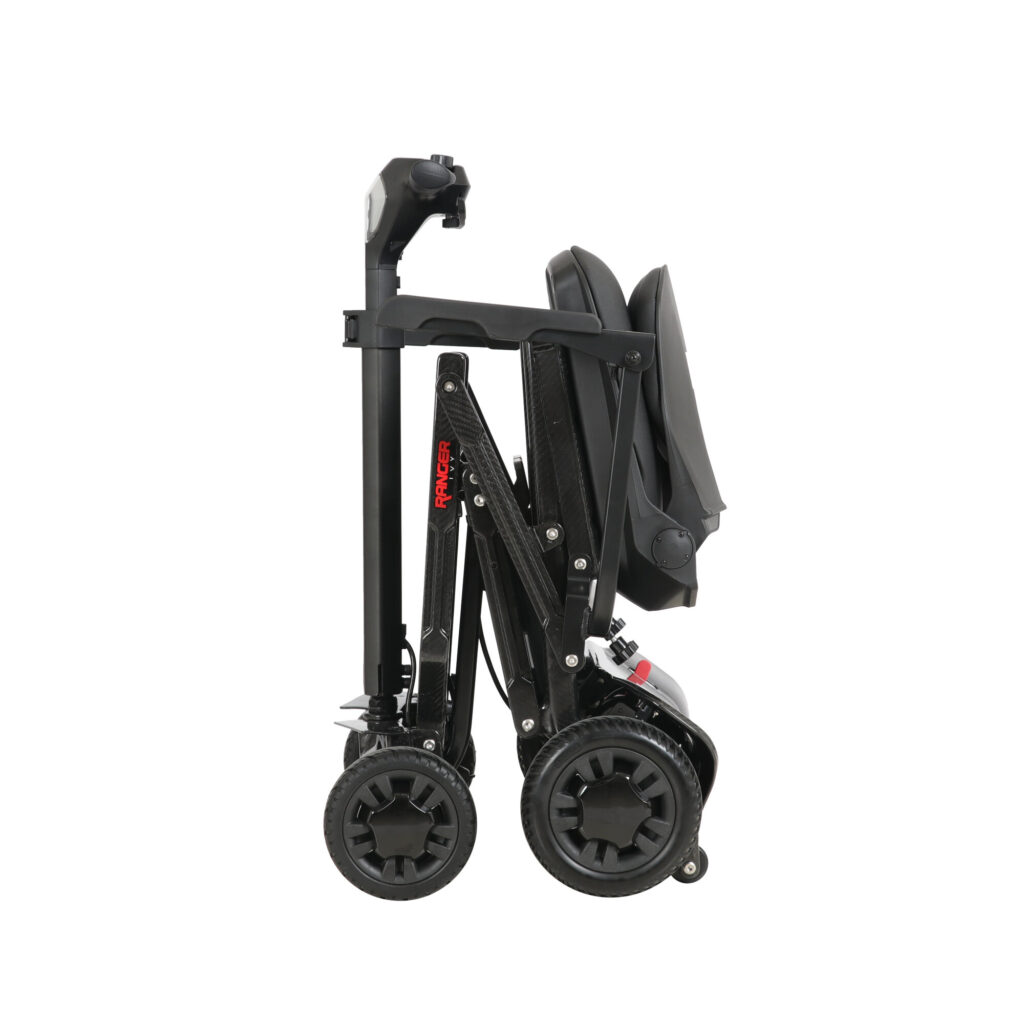 Porto Mobility Ranger Ivy scooter folded, side view