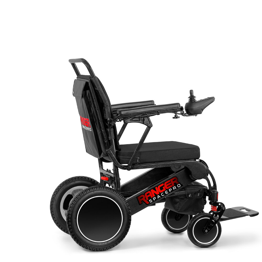 Porto Mobility Ranger SpacePro XXL folding power wheelchair, side view